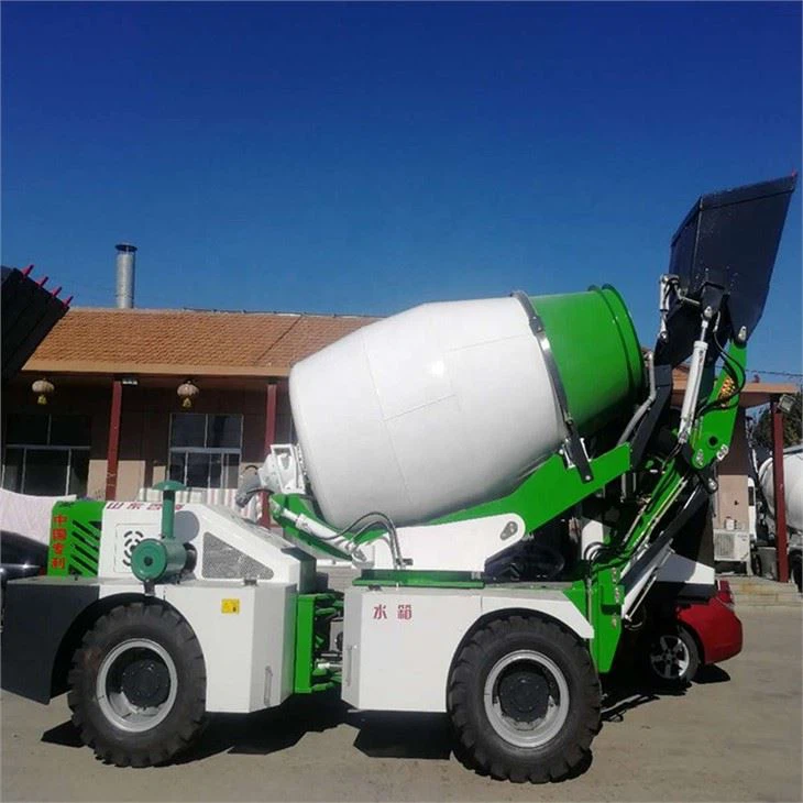 self loading concrete mixer machine